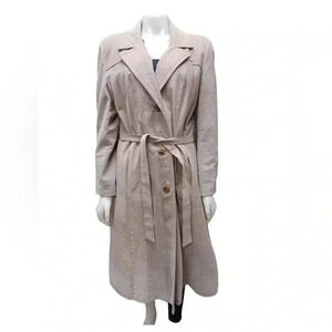 💥HOST PICK💥 Sears Vintage 100% Leather Lined Long Sand Colour  Size 18